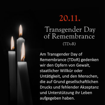 Transgender Day of Rembrance (TDoR)